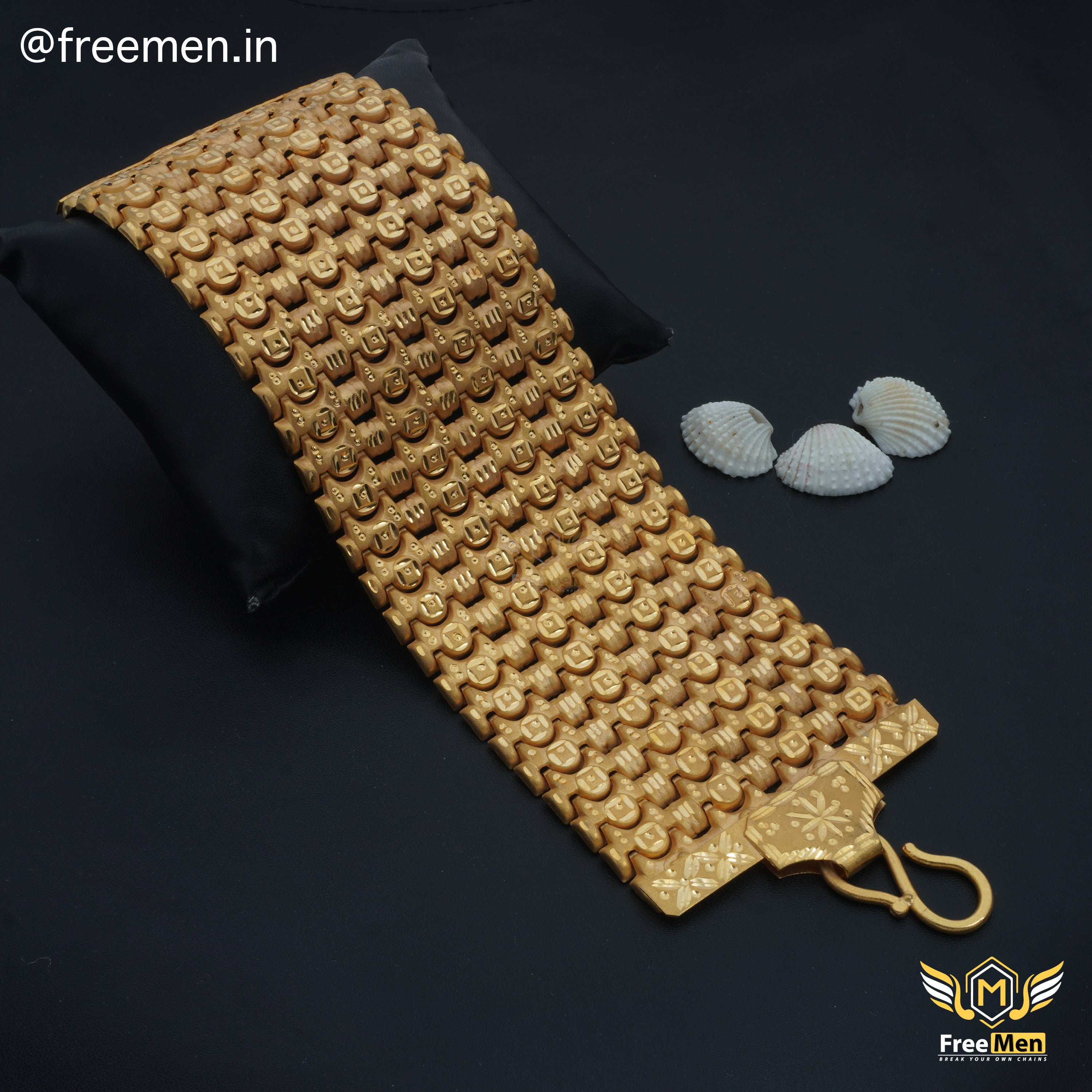 Om With Diamond Unique Design Gold Plated Bracelet For Men - Style – Soni  Fashion®