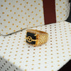 Freemen Star Design Black AD Nice Golden Ring- FMRI17