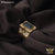 Freemen Black Stone with Diamond Golden Plated Ring - FM149