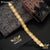 Freeman Elegant X-Row Shape Golden Bracelet for Mens- FMB06