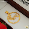 Freemen Satisfying Maa Bapu Laser Cut Gold Plated Pendant - FMG419