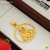 Freemen Satisfying Embossed Ganesha Gold Plated Pendant - FMG420