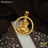 Freemen Satisfying Embossed Ganesha Gold Plated Pendant - FMG420