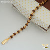 Freemen One Line Brown Golden Rudraksha Bracelet- FMR08