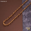 Freemen Handmade Brown Golden Plated Rudraksha Mala - FM130