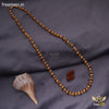 Freemen Handmade Brown Golden Plated Rudraksha Mala - FM130