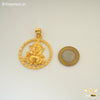 Freemen Satisfying Embossed Ganesha Gold Plated Pendant - FMG420