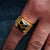 Freemen Star Design Black AD Nice Golden Ring  - FMRI17
