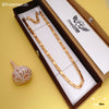 Freemen Nawabi Two Heart Design Biscuit Chain for Men - FM135