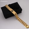 Freemen Heavy Duty Golden Om Bracelet For Men - FM142