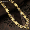 Freemen Heavy Stylish Koli Nawabi Gold Plated chain - FMGC01