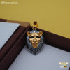Freemen Gold with Rhodium Lion Pendant for Man - FM155