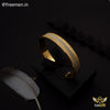 Freemen Silver 1 Line Attention Golden Kada for Men - FM174