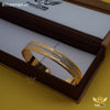 Freemen Silver 1 Line Attention Golden Kada for Men - FM174