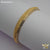 Freemen Gold Plated Rhodium Line Artisanal Design Kada For Men - FM209