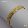 Freemen Gold Plated 3 Line Artisanal Design Kada For Men - FM206