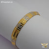 Freemen Gold Plated CNC Artisanal Design Kada For Men - FM205