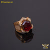 Freemen Red Hexagon Stone Golden Plated Ring for Men - FM258