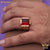 Freemen Neo Red Stone Ring for Men - FM254
