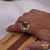 Freemen Lion Black Stone Golden Plated Ring for Men - FM261