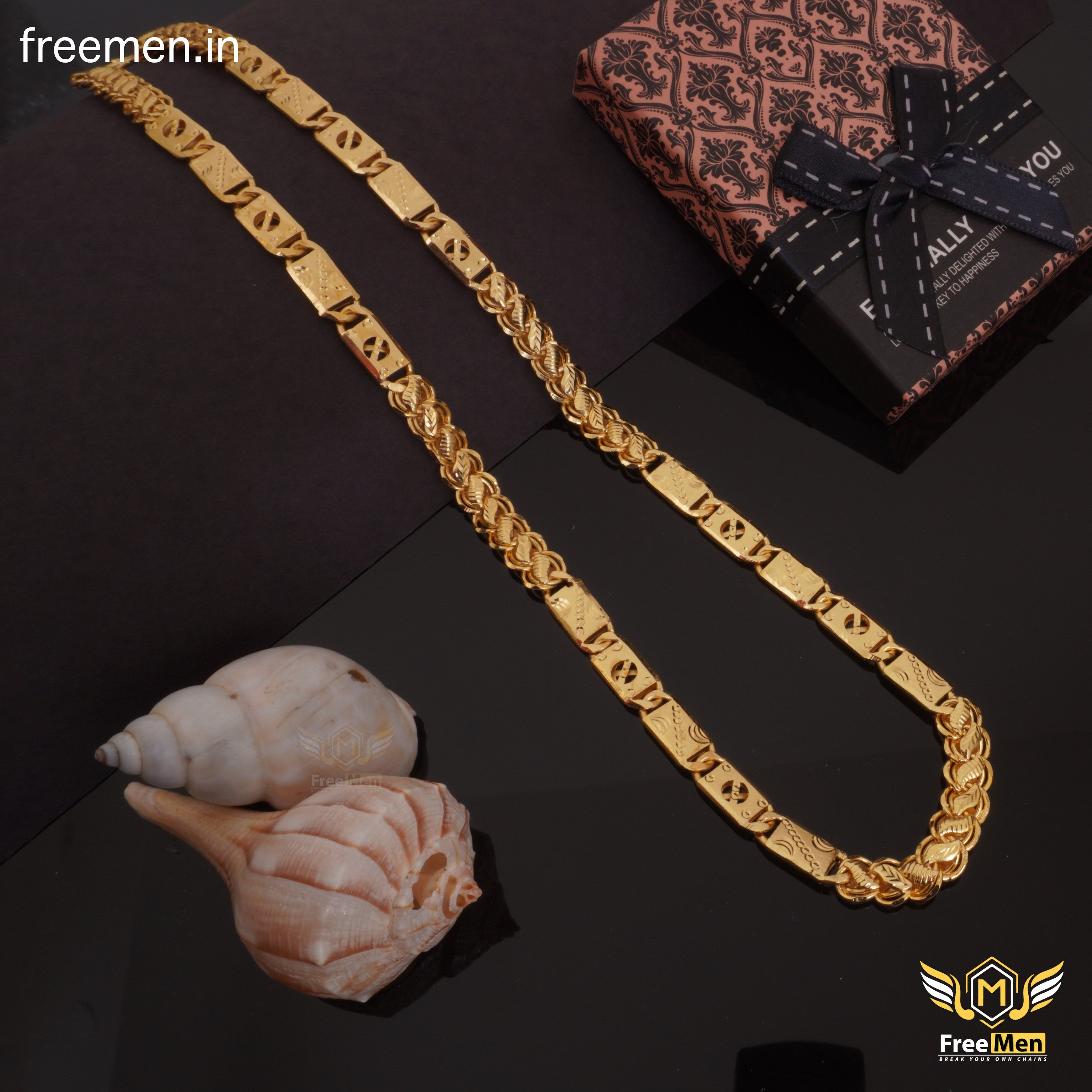 Navabi Chain Freemen Best Lotus Nawabi X Golden Chain for Men - FM294 – Freemen®