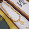 Freemen Gold Plated Stylish Laser chain With Maa Pendant- FMG304