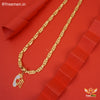Freemen Gold Plated Stylish Laser chain With Maa Pendant- FMG304