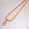 Freemen Gold Plated Stylish Laser chain With Maa Pendant- FMG304