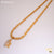 Freemen Gold Plated Stylish Laser chain With Maa Pendant  - FMG304
