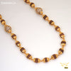 Freemen Brown Gold Plated Rudraksha Mala With Diamond - FMG322
