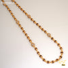 Freemen Brown Gold Plated Rudraksha Mala With Diamond - FMG322